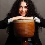 Image of Nasim Rouzrokh and iranian tonbak and traditional percussion player